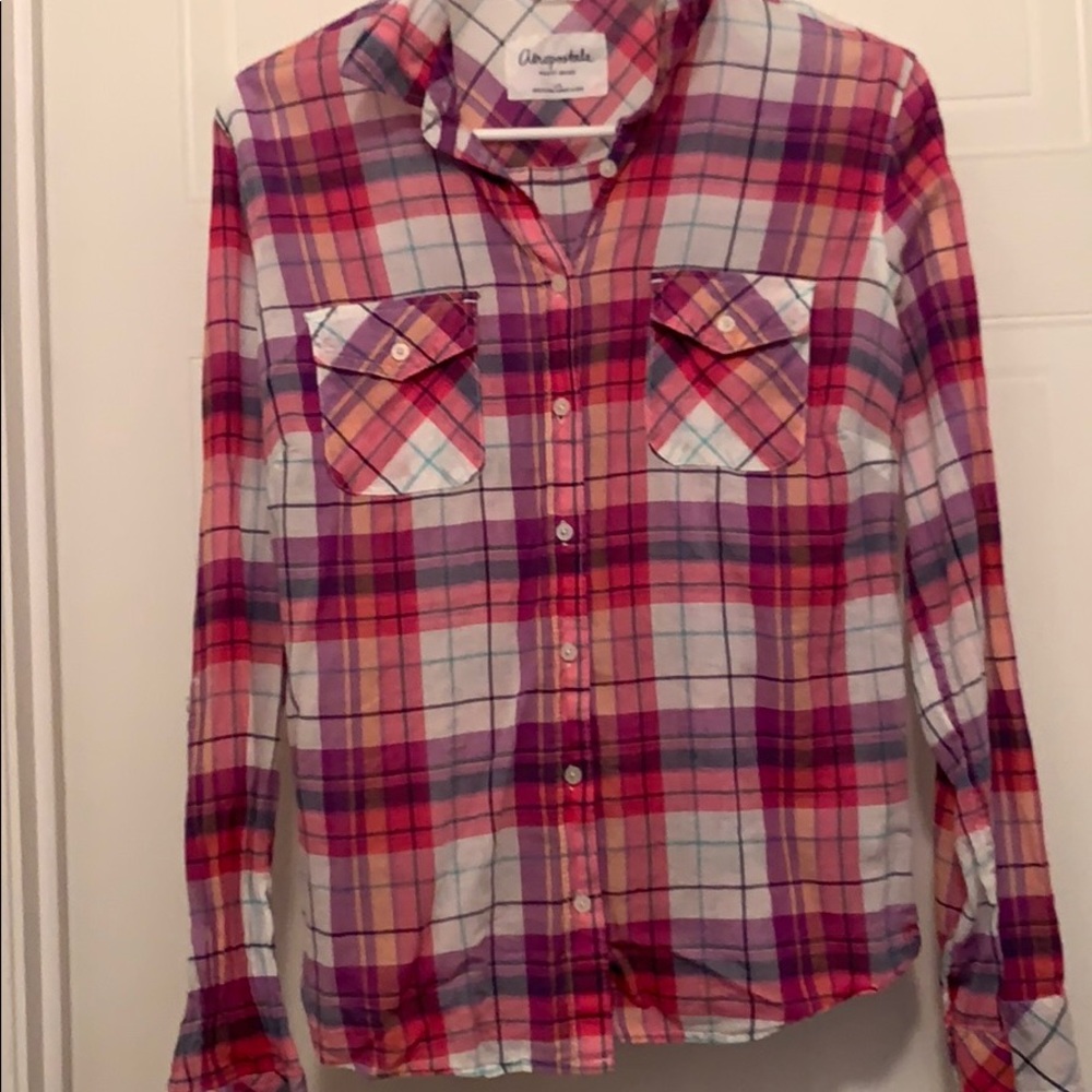 Aeropostale flannel patterned shirt